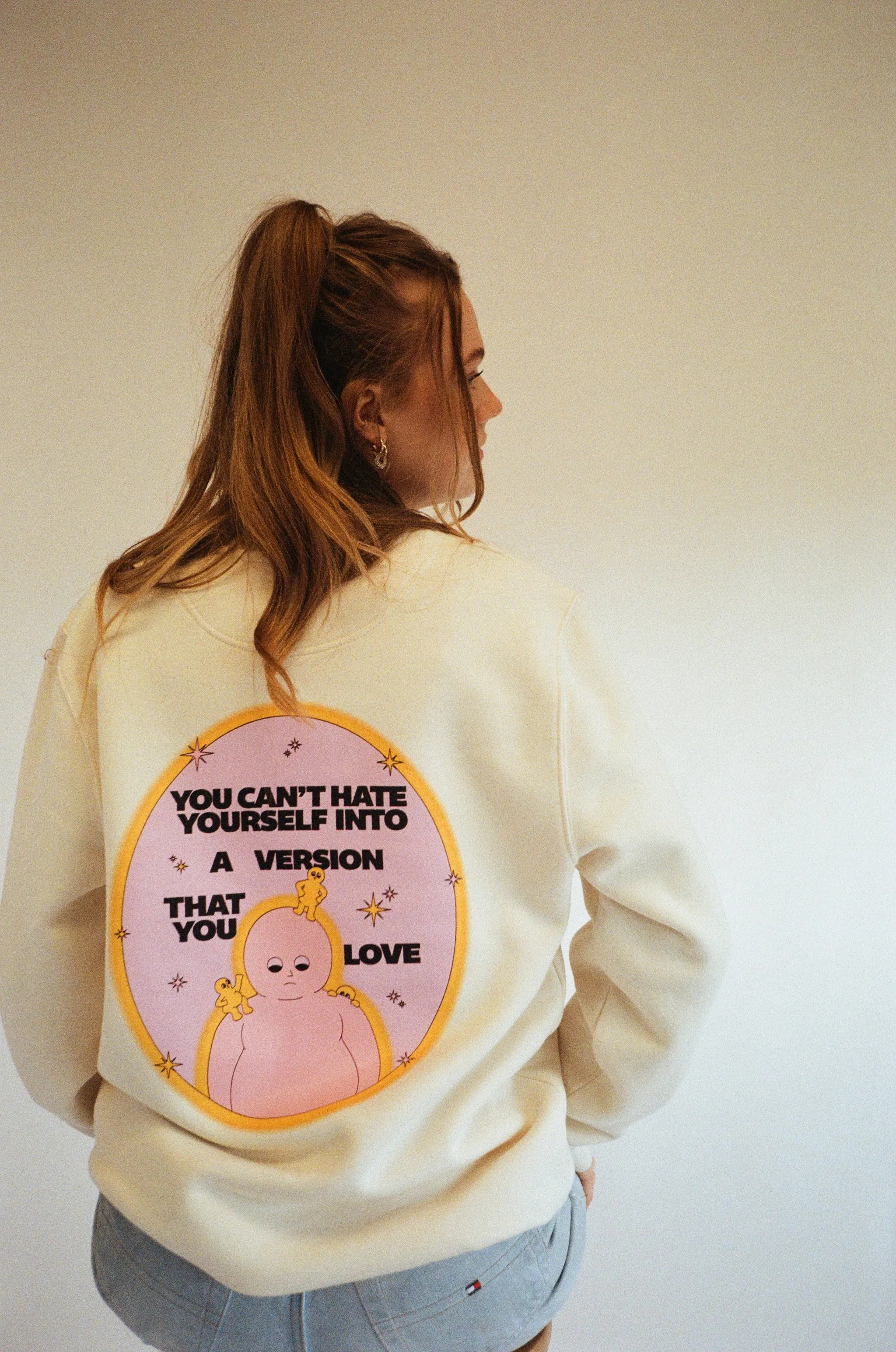 Pleasure Paradox 'You Can't Hate Yourself' Sweater - Natural Unisex style