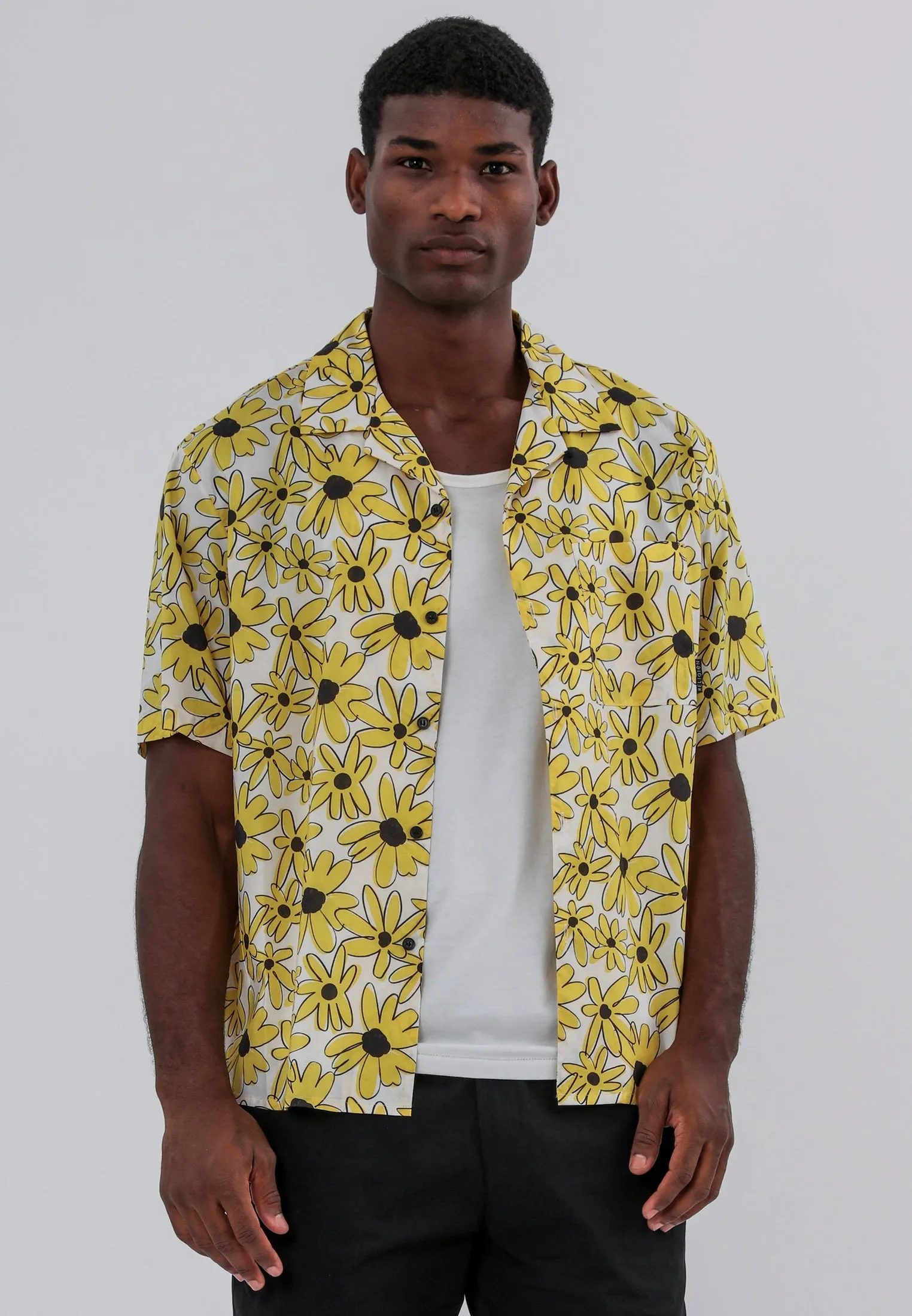 Autumn Look Wrinkle Resistant SUNSHINE SHIRT YELLOW & WHITE