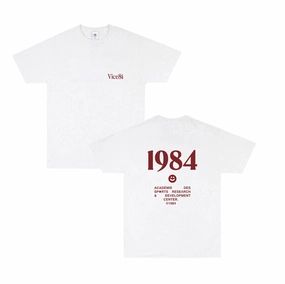Vice 84 'R&D' Tee - White OversizedSilhouette Heather Texture Finish