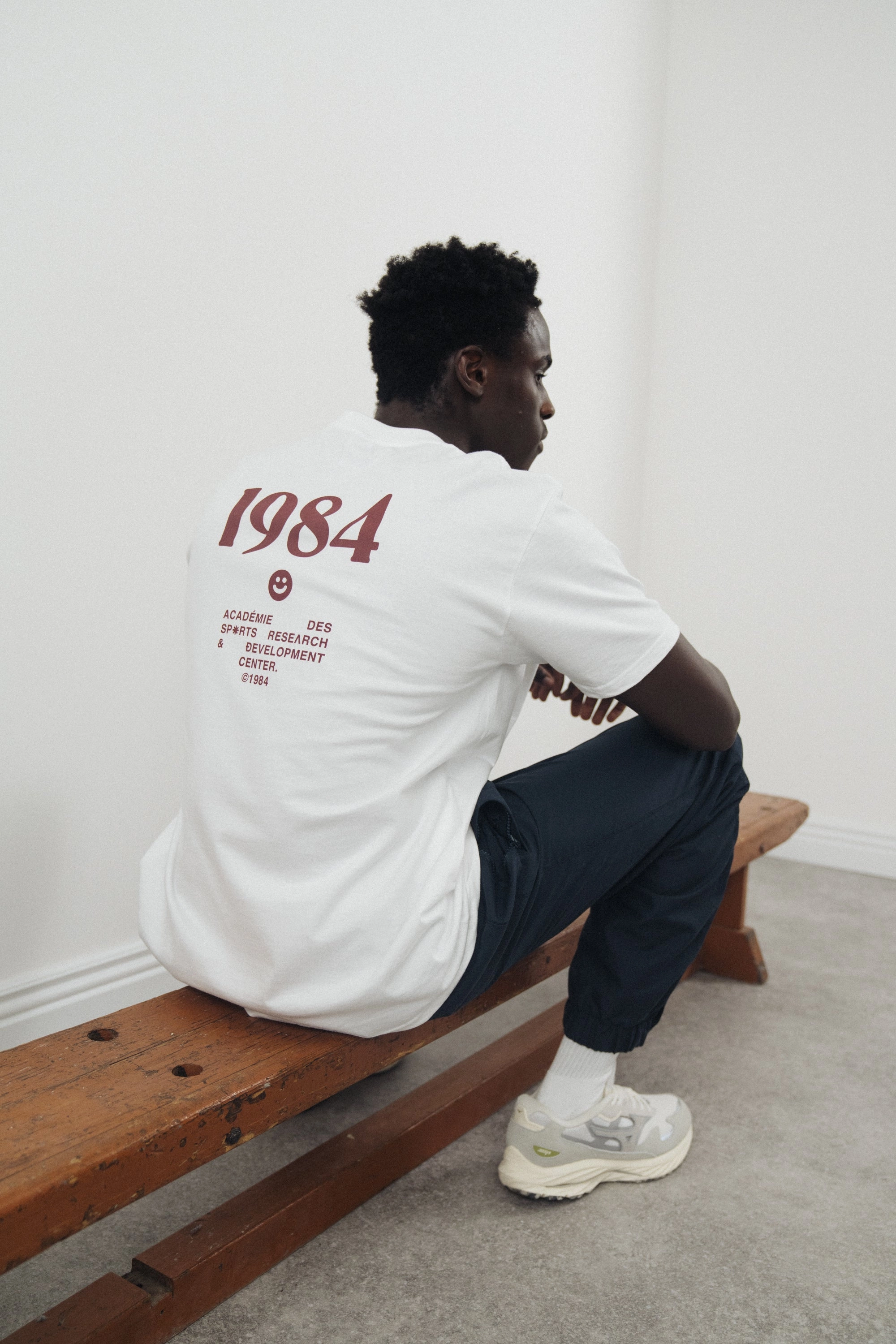 V neck Vice 84 'R&D' Tee - White