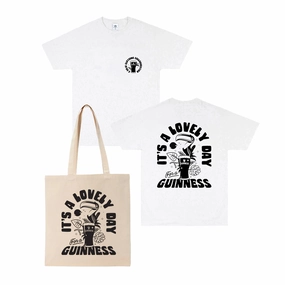 Flattering Cut Guinness x UN:IK 'Jungle' Tee & Tote Bag Bundle