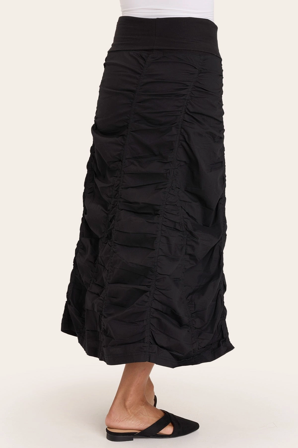Gored Peasant Skirt Flowy Drape