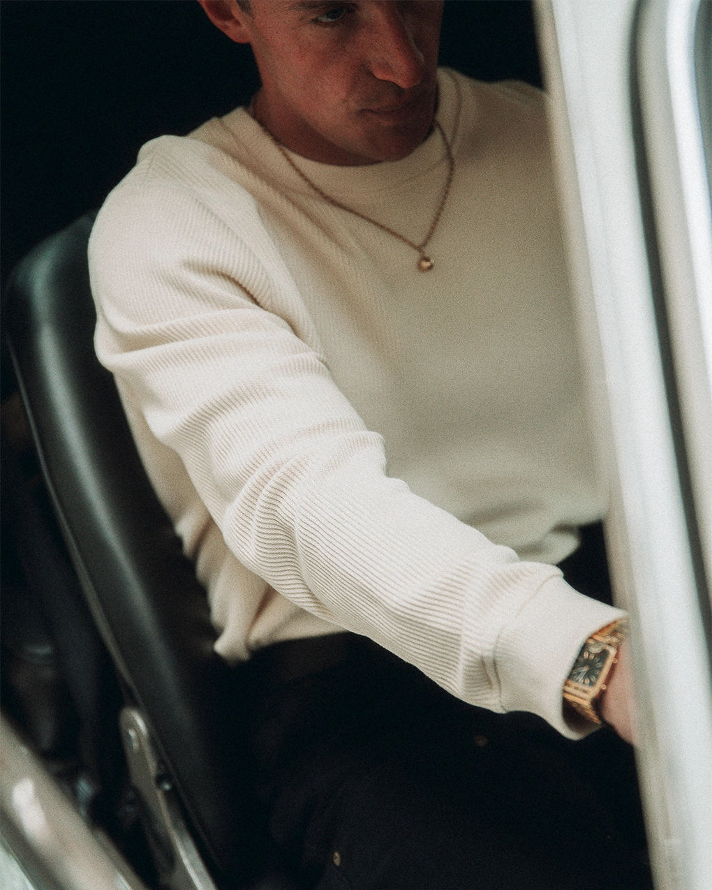 Crafted Ribbed Longsleeve - Ecru Active Fashion