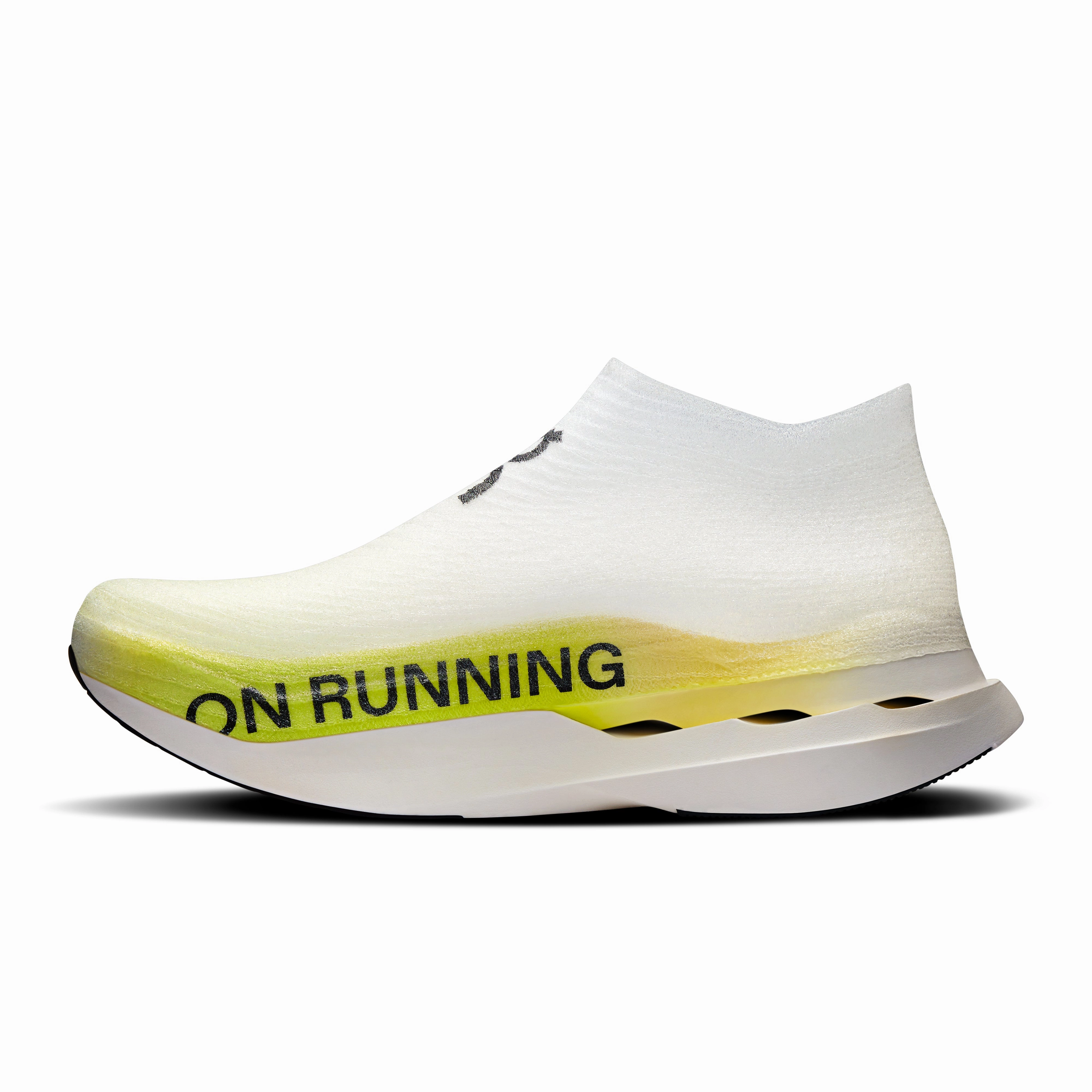 Cloudboom Strike LS White / Lime Adult - runner Durable Rubber Compound