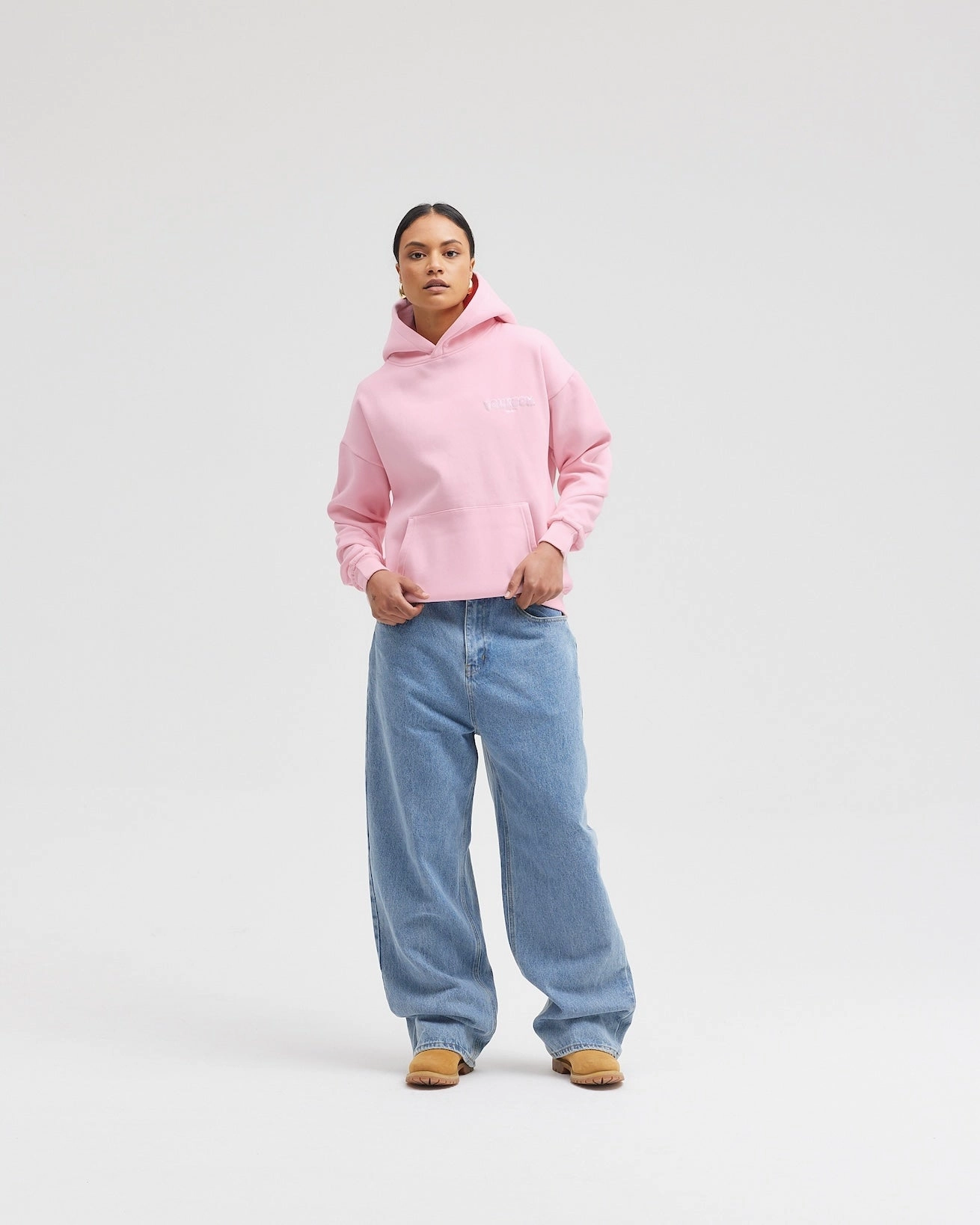 Compact Ribbed Cuffs Sunsetszn Hoodie 2.0 | Pink