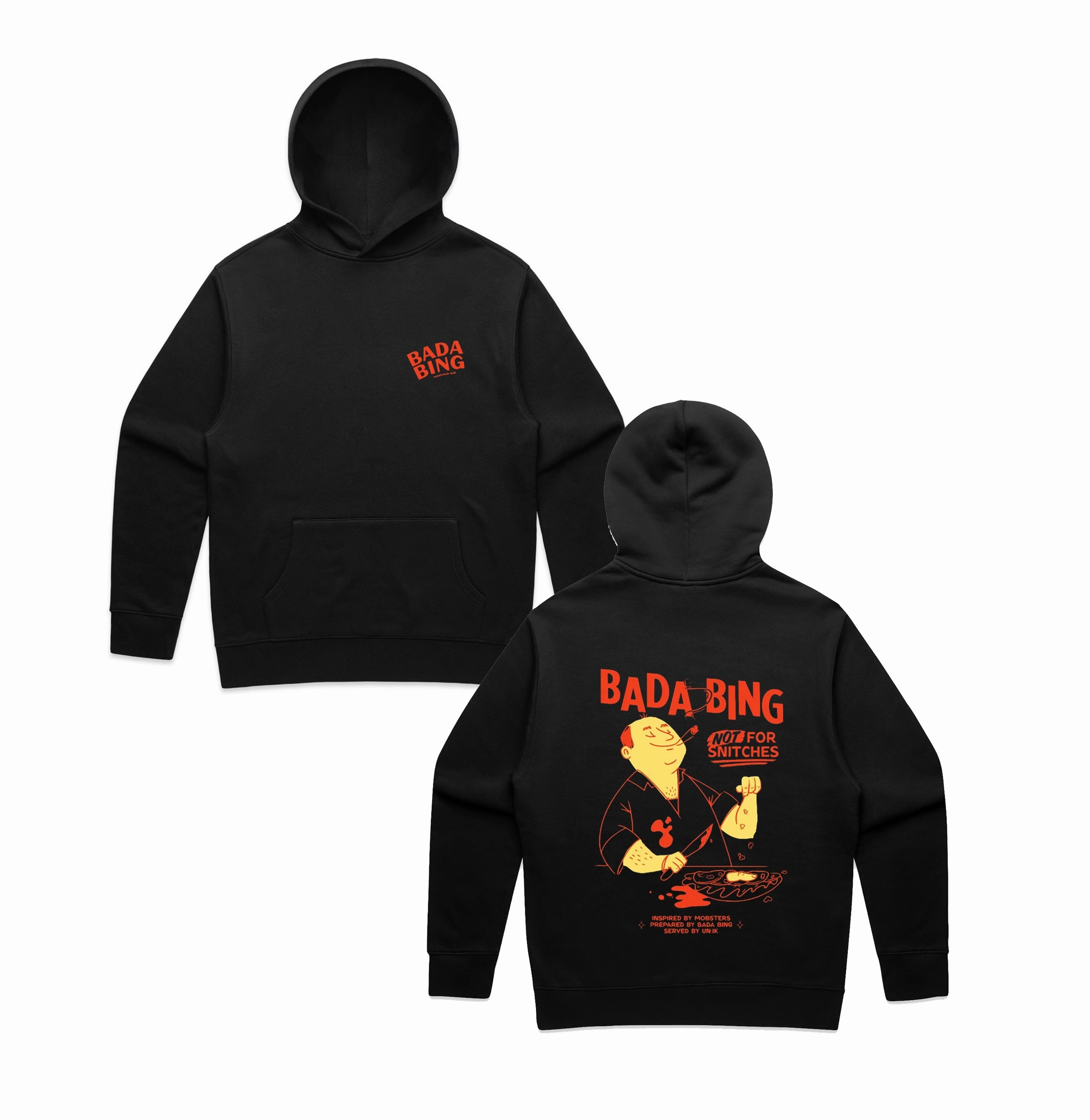 Shrew like Bada Bing X UN:IK 'Snitches' Heavyweight Hoodie - Black