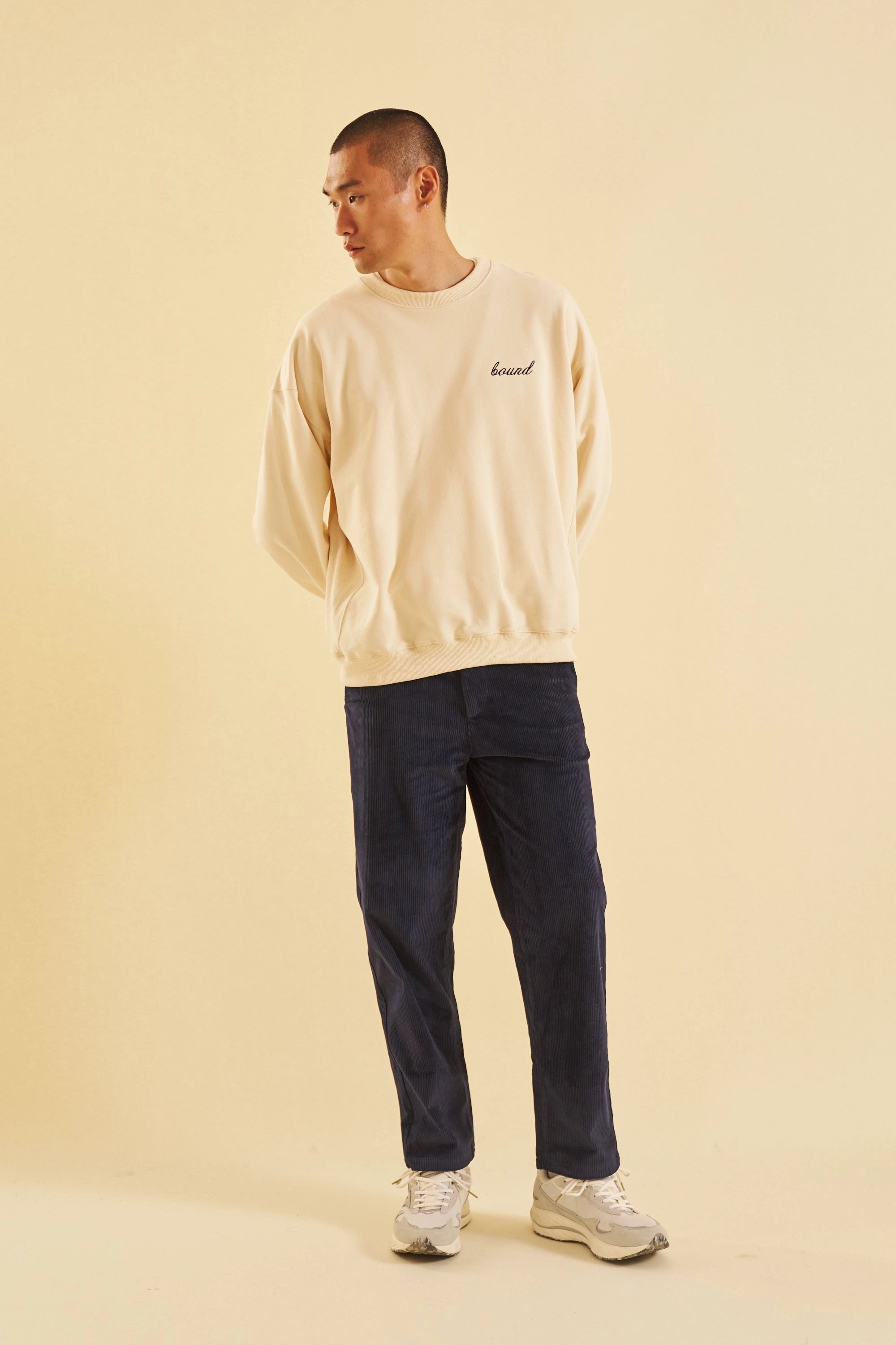 Comfort Layer bound 'Ocean Navy' Corduroy Trousers