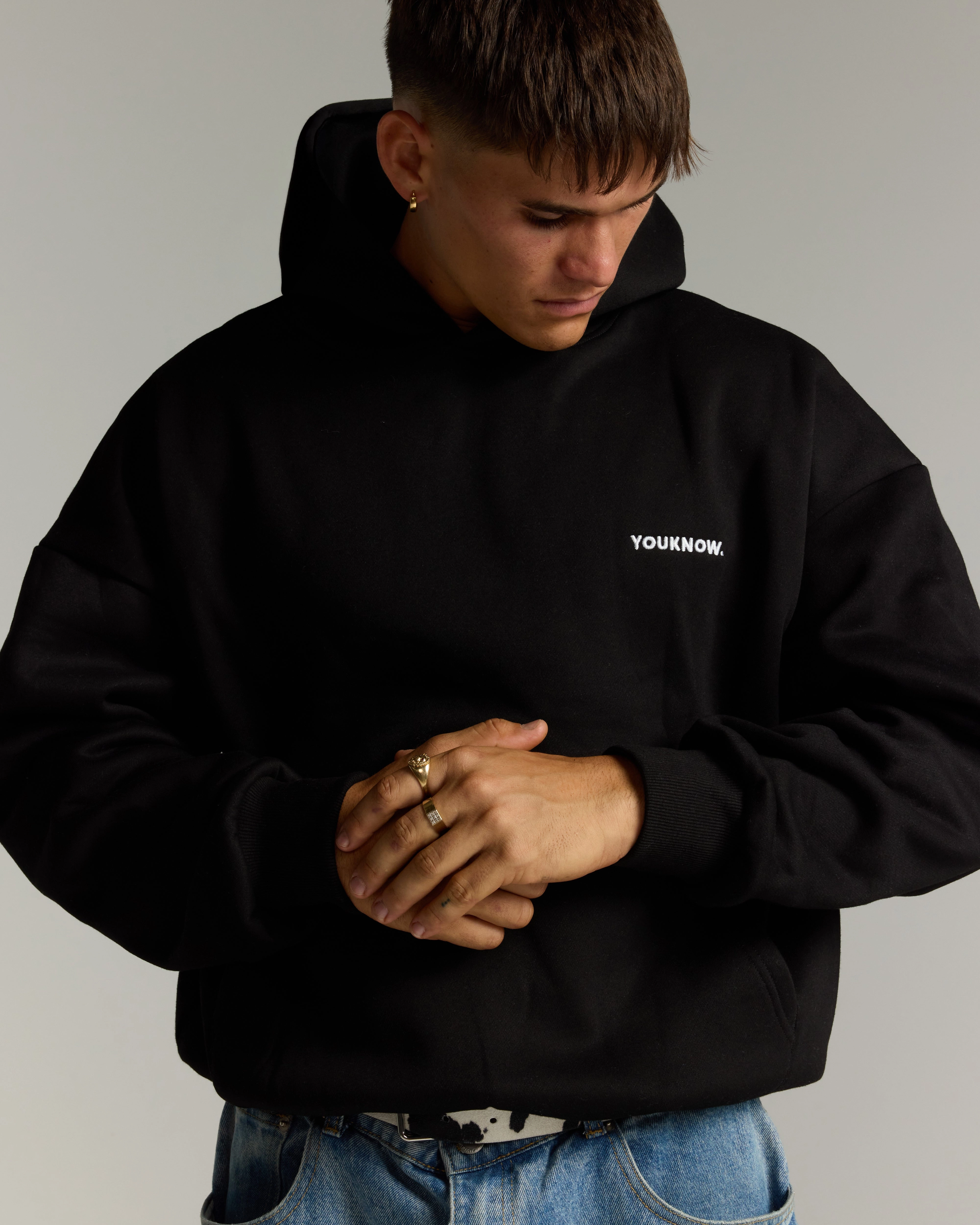 Core Box Hoodie | Black Skating wear Warm Embrace