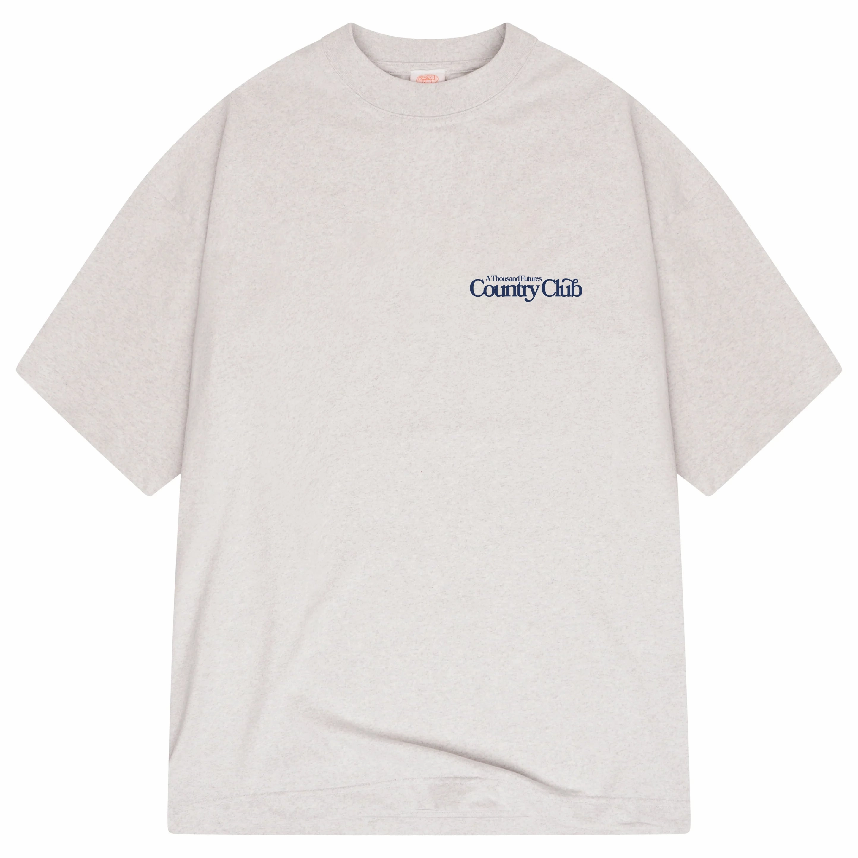 Cool and casual Bold and Comfortable A Thousand Futures x GK 'Country Club' Tee - Ash Grey *FRONT PRINT ONLY*