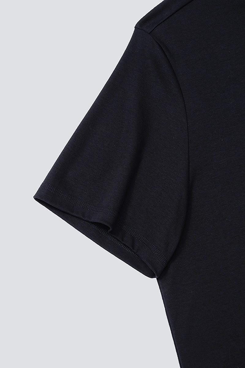 Softex Crew Neck T-Shirt | Black BKFD01 Light Fit Recycled Polyester Blend