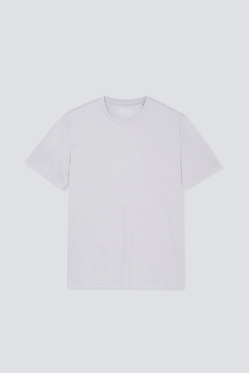 Effortless Look Cozy Feel Softex Crew Neck T-Shirt | Light Grey GYFL01