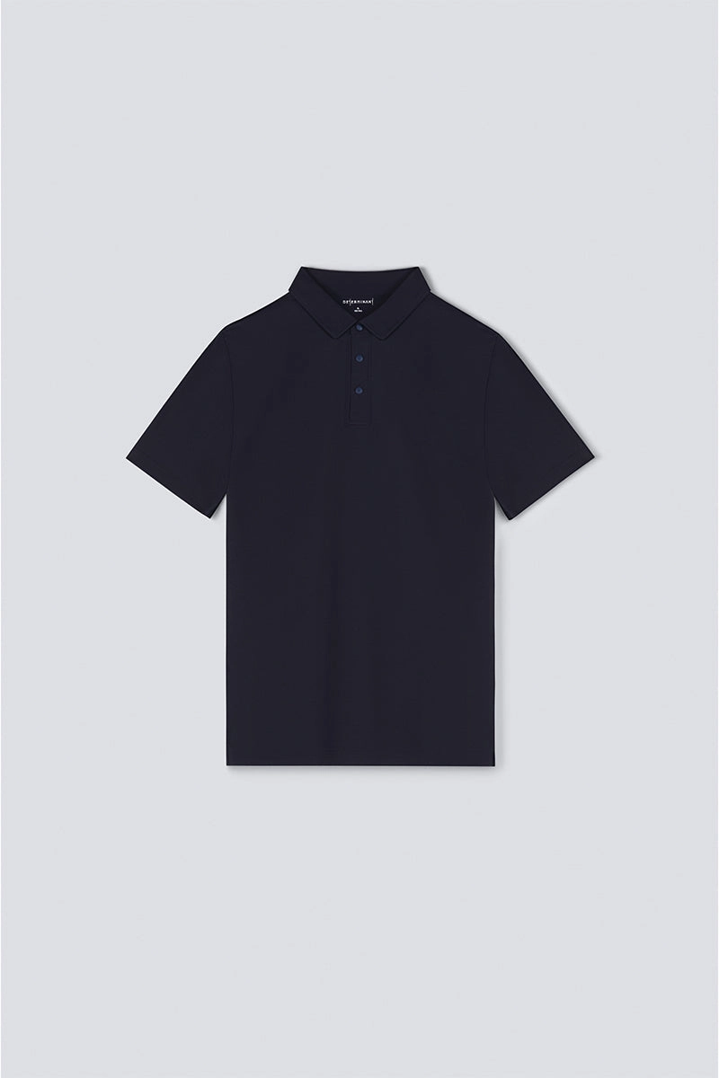 Softex Snap-Front Polo | Navy NNY096 Classic Neckline