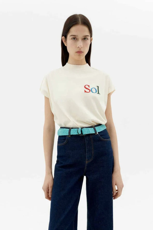 Sol Type White Volta Short Sleeve Tee layerable