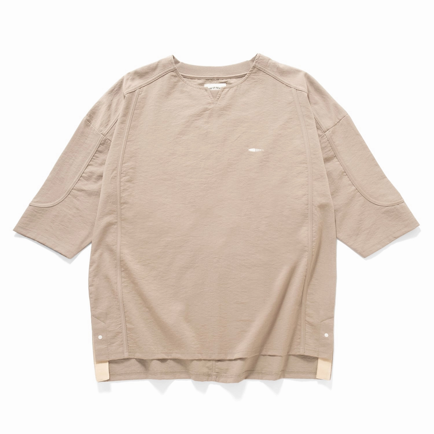 Outdoor Style Trend (TP1585) Cropped Sleeve Collar Tee