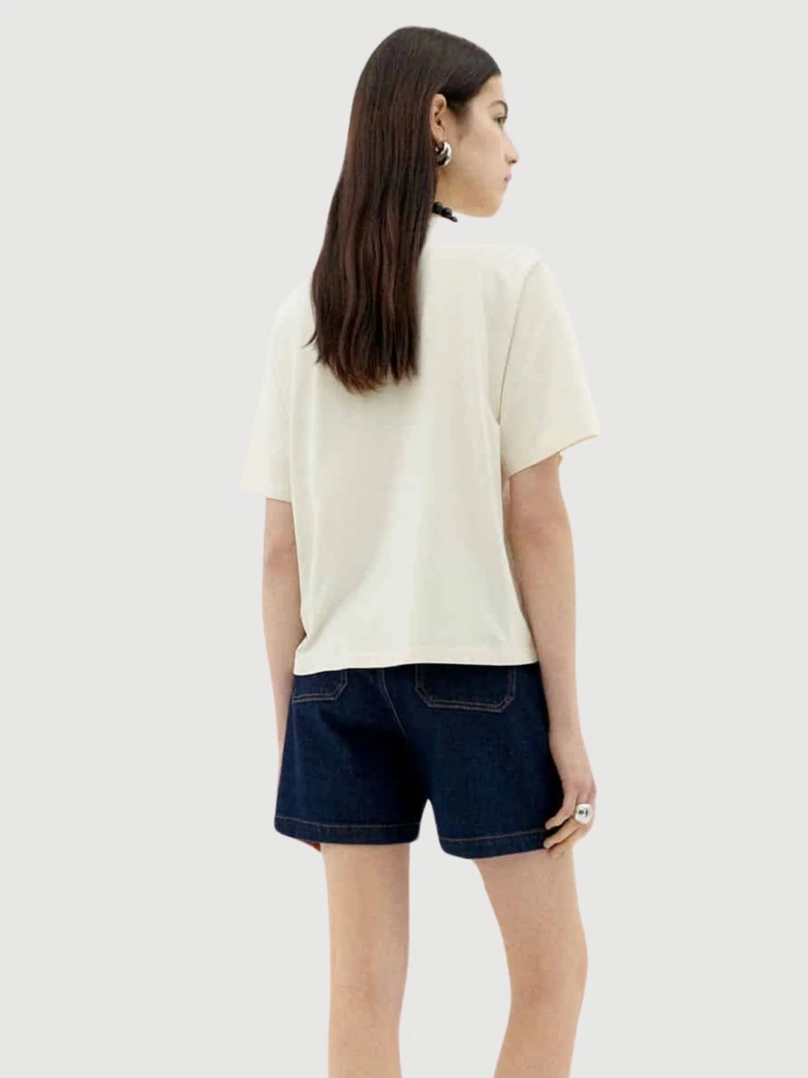 Solsol White Lucia Short Sleeve Tee Summer Favorite