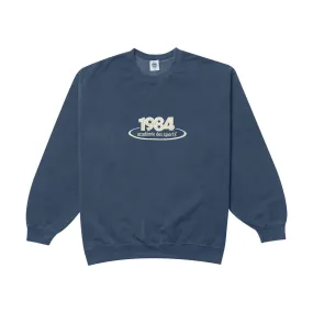 Comfy Layers Vice 84 '1984 Disc' Embroidered Sweater - Vintage Washed Navy