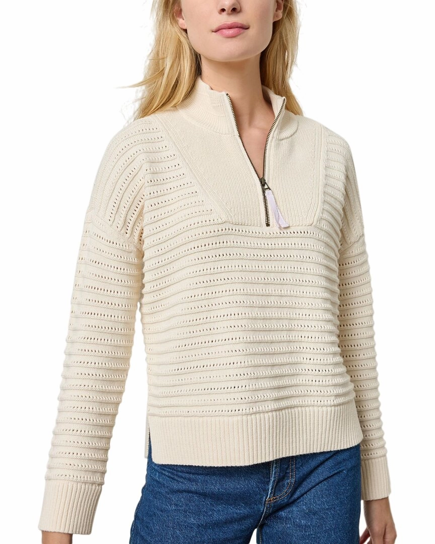 Perfect for Layering Lilla P Pointelle 1/2-Zip Sweater