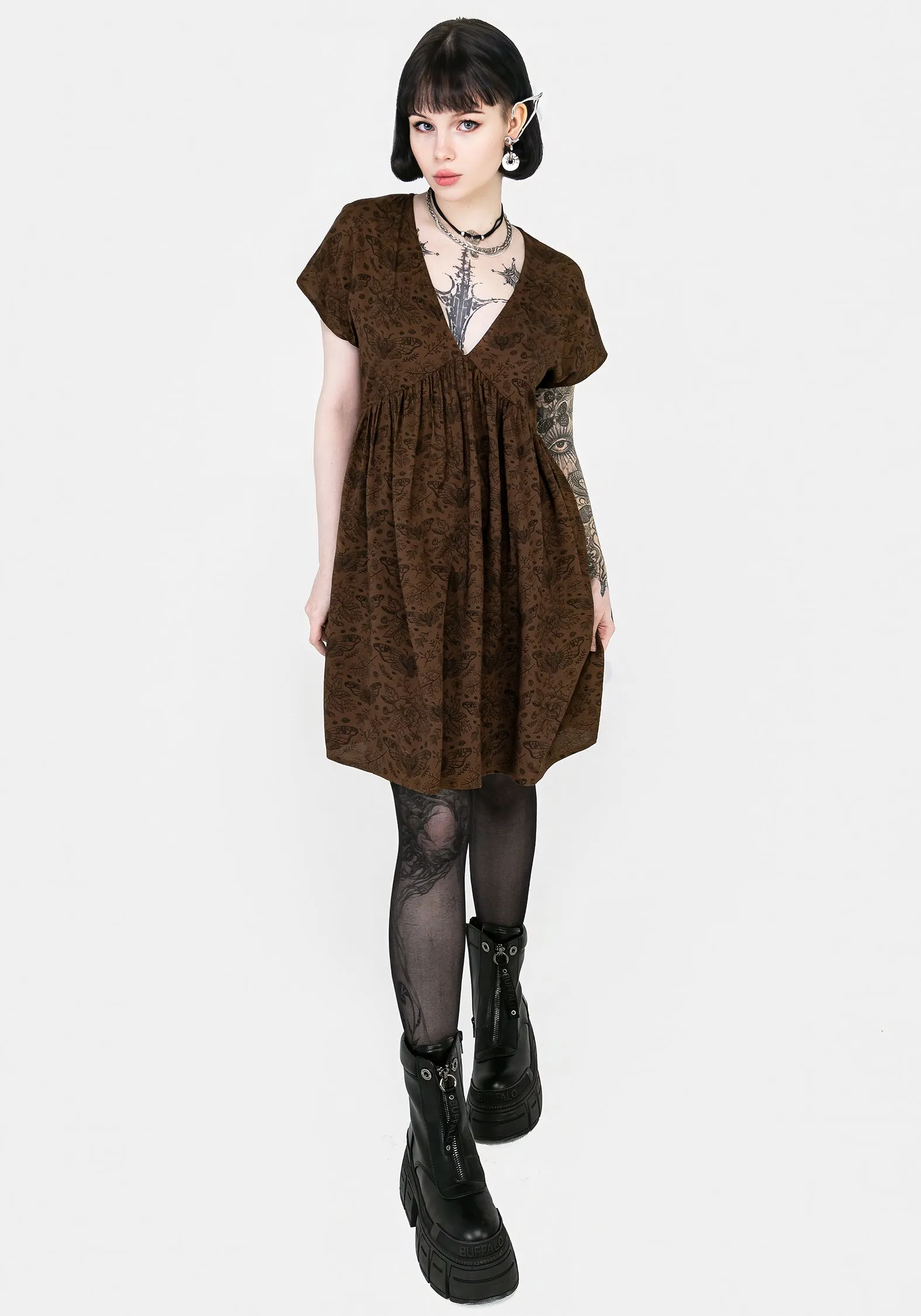 Rosamoth Mini Smock Dress Clean Cut Silky Form