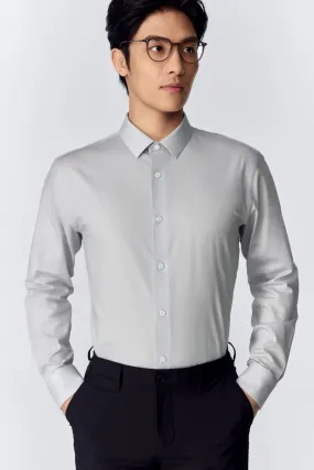 Comfort Stretch CottonSTRETCH Twill Dress Shirt | Pale Grey 13141N