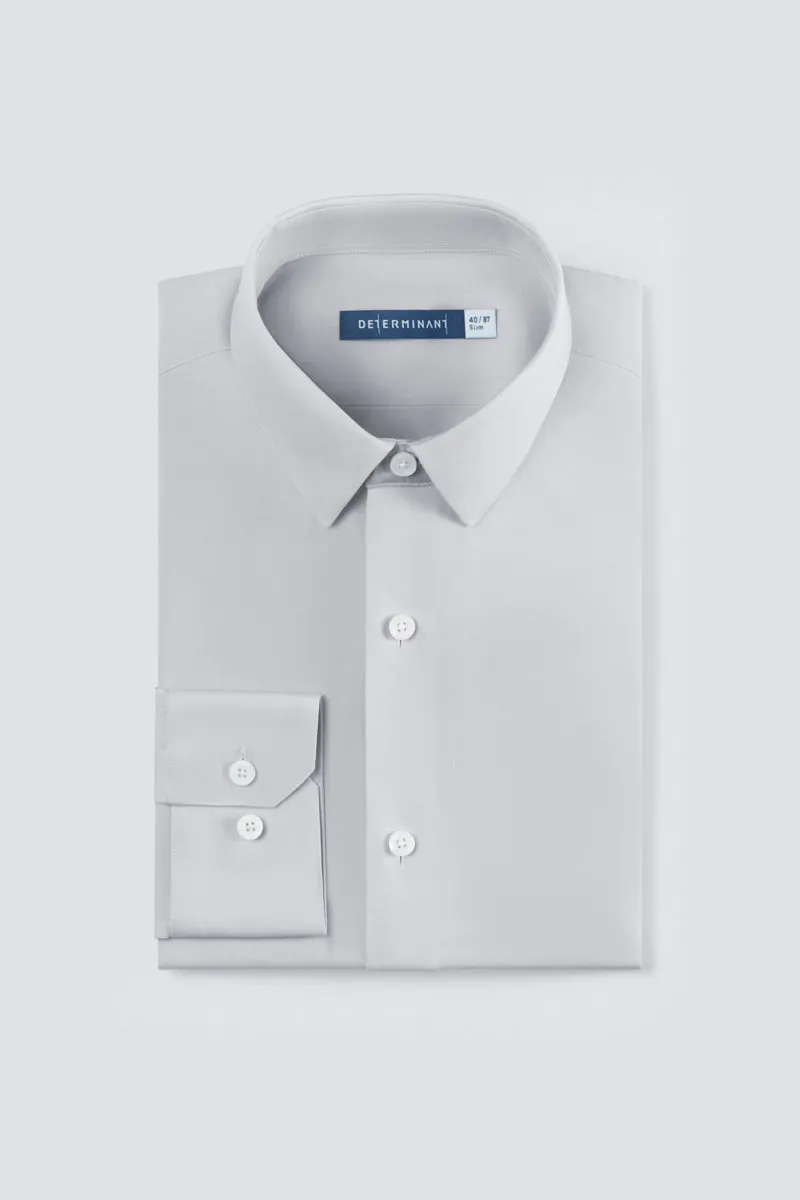 Plus Size CottonSTRETCH Twill Dress Shirt | Pale Grey 13141N