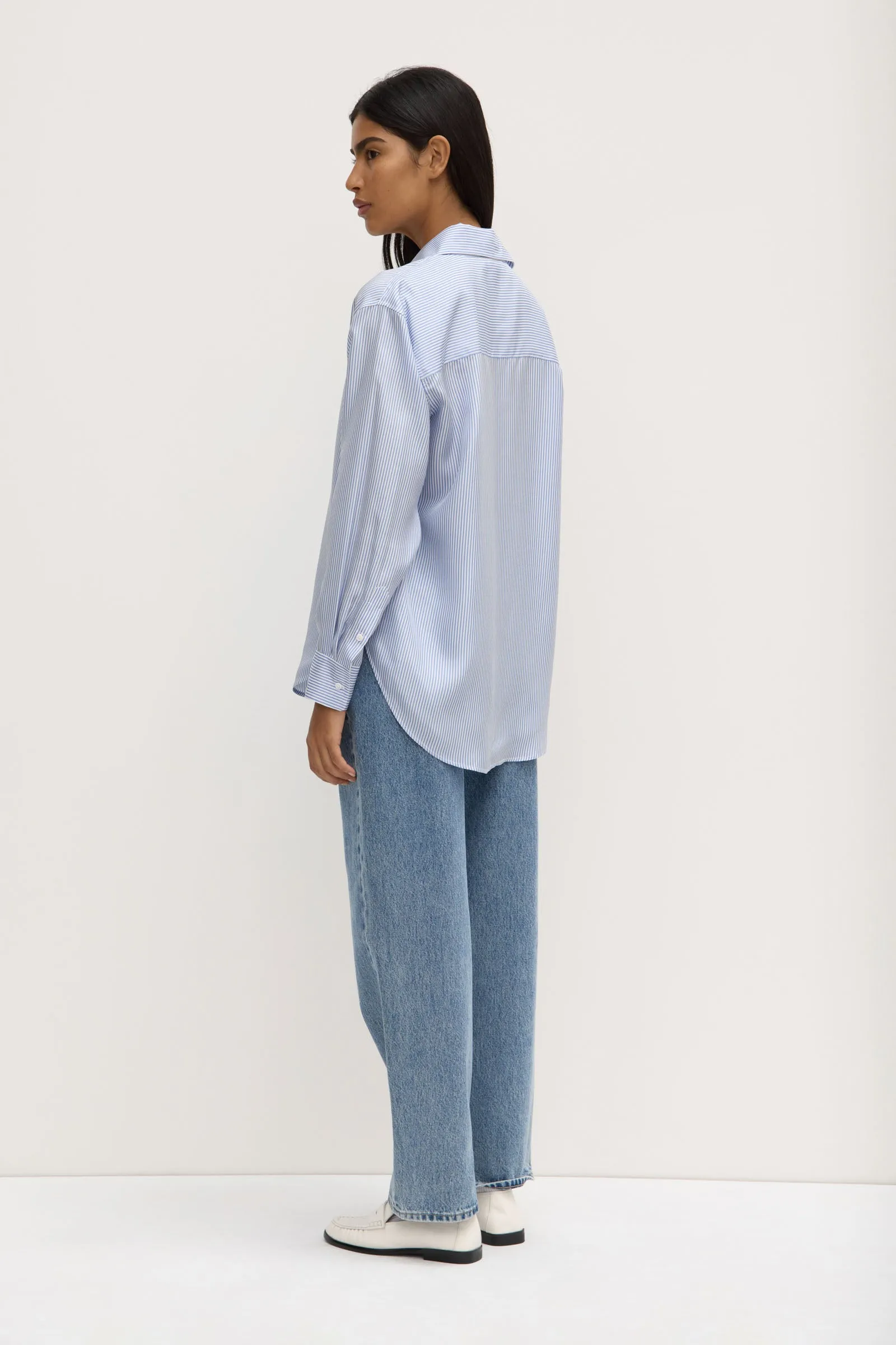 Spencer Stripe Silk Shirt Contemporary Design
