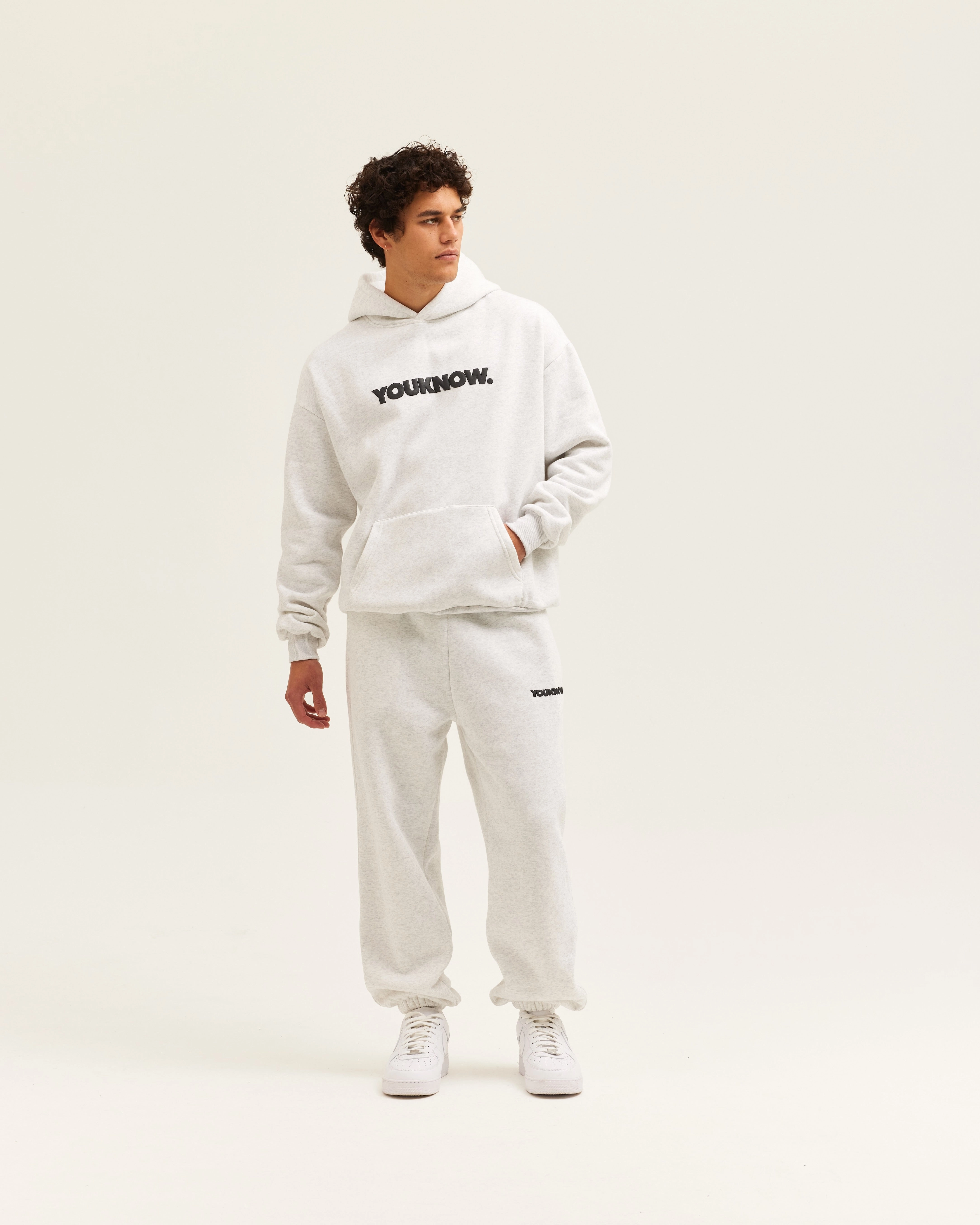 BLOCK HOODIE | White Marle Stylish Accessory