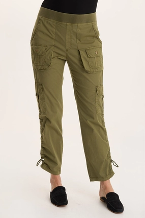 Laser cut Keon Adjustable Cord Slim Leg Cargo Pant
