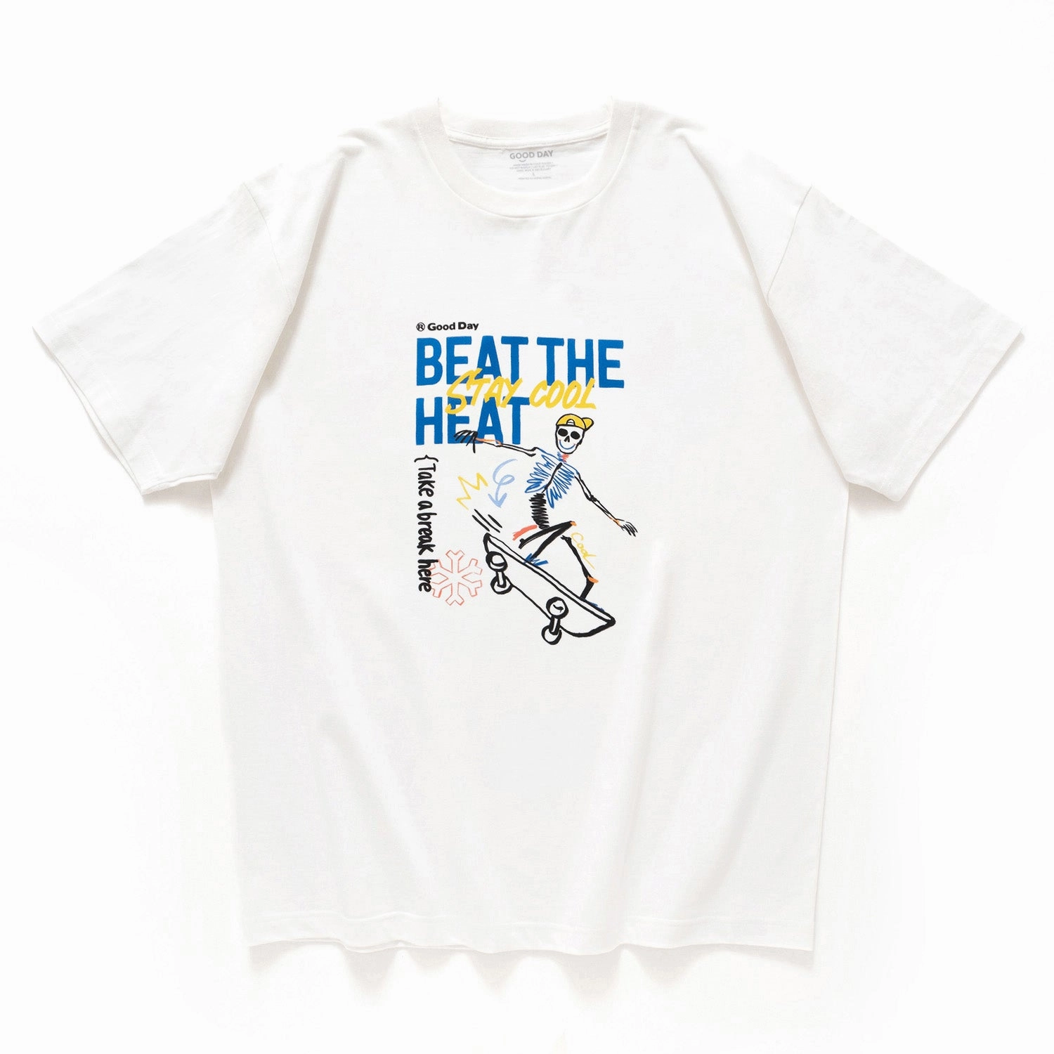 (ZT1170) Beat The Heat Graphic Tee Chic Wearable Washable fabric