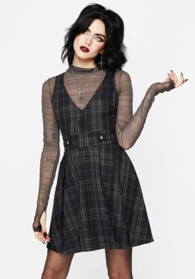 Reckless Check Mini Pinafore Dress Sleek and Flattering Relaxed and Elegant
