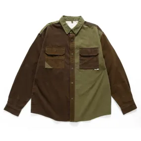 (ST415) Patchwork Work Shirt Fashion Statement Tagless Design