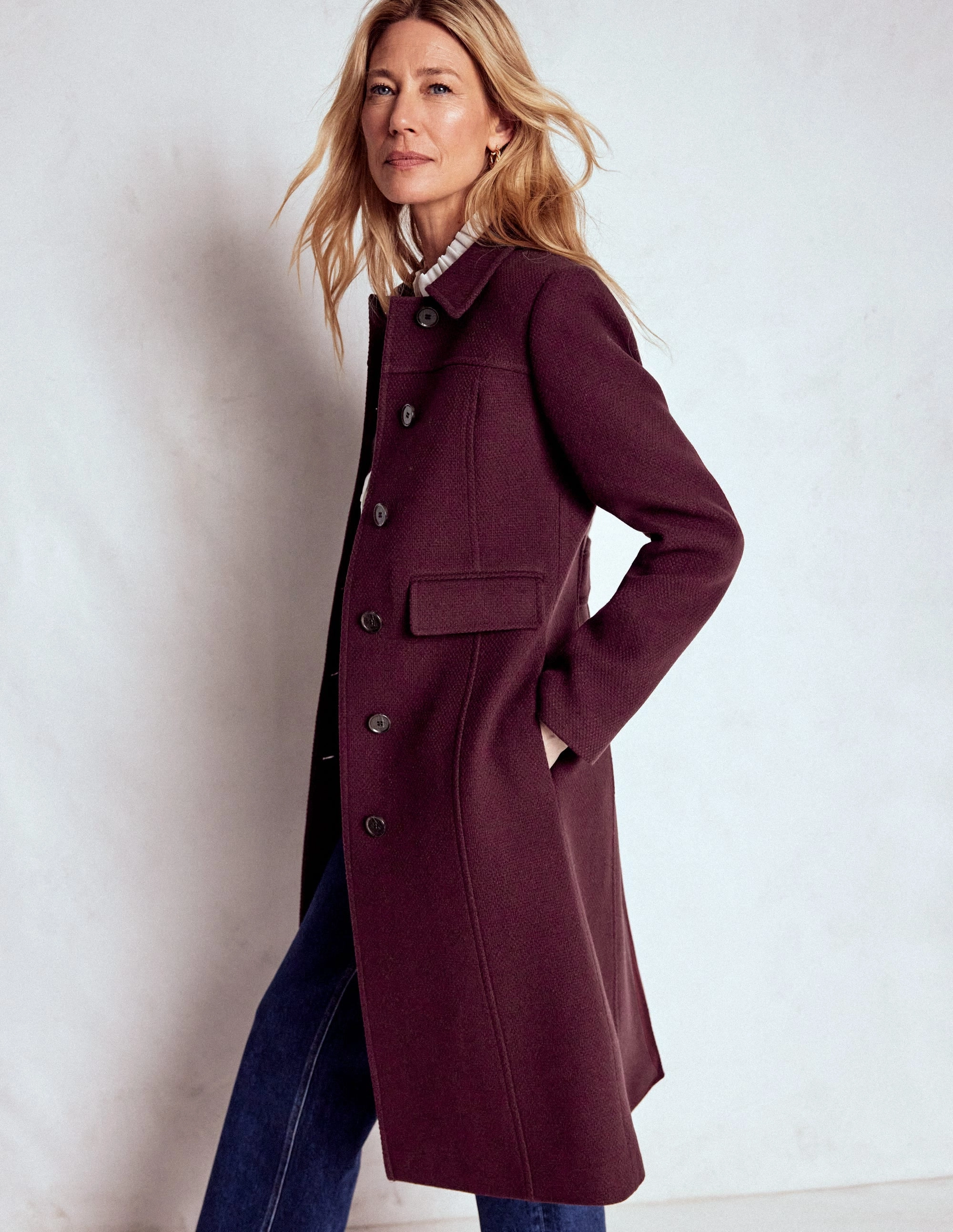St Albans Coat-Dark Cherry Snow Block