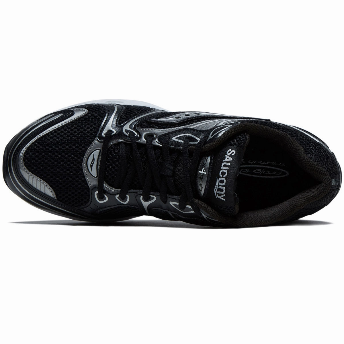 All-Day Stability Saucony Progrid Triumph 4 Shoes - Black/Silver