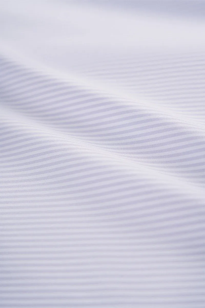 Winter Essentials Classic Look Wrinkle-Free Poplin Dress Shirt | Purple Stripes 19032N