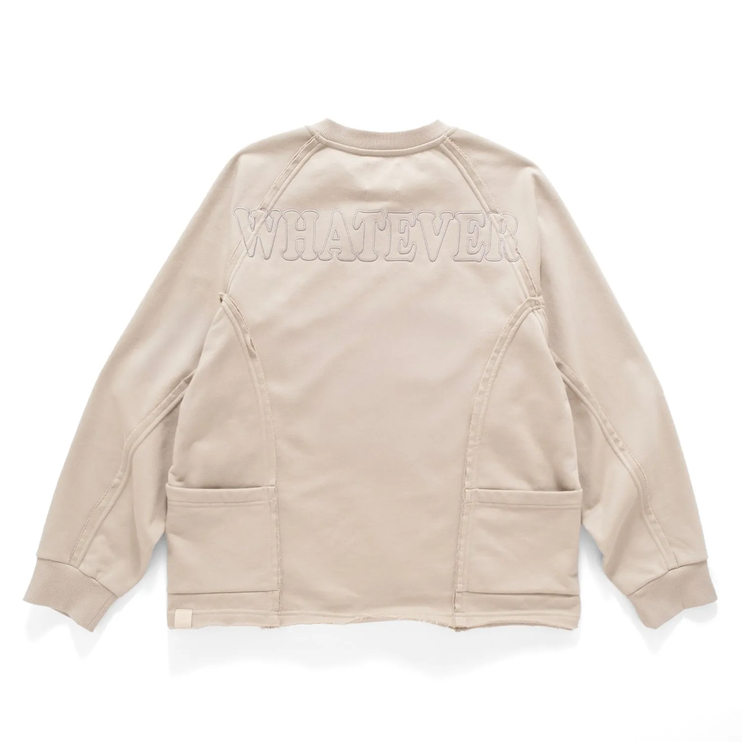 Brushed Interior (SW485) Raw Edge Embroidery Sweater