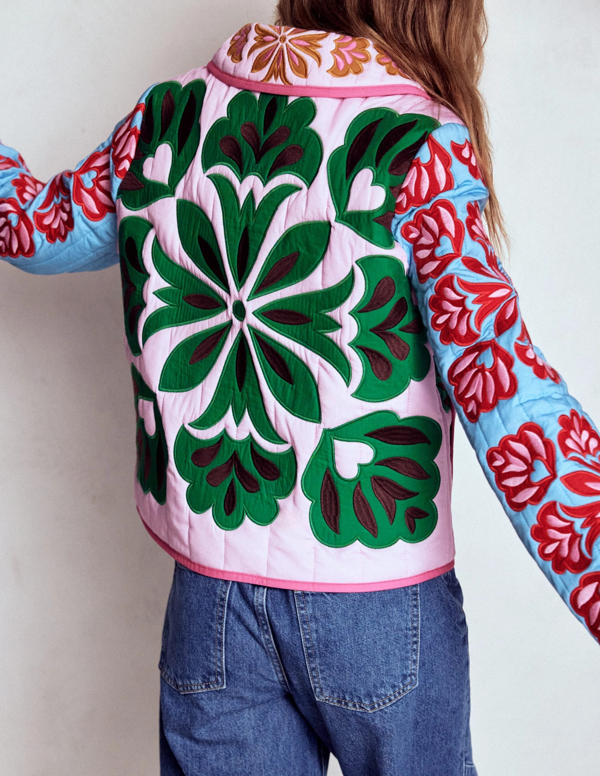 Fitzrovia Embroidered Jacket-Multi Applique Ergonomic Cut