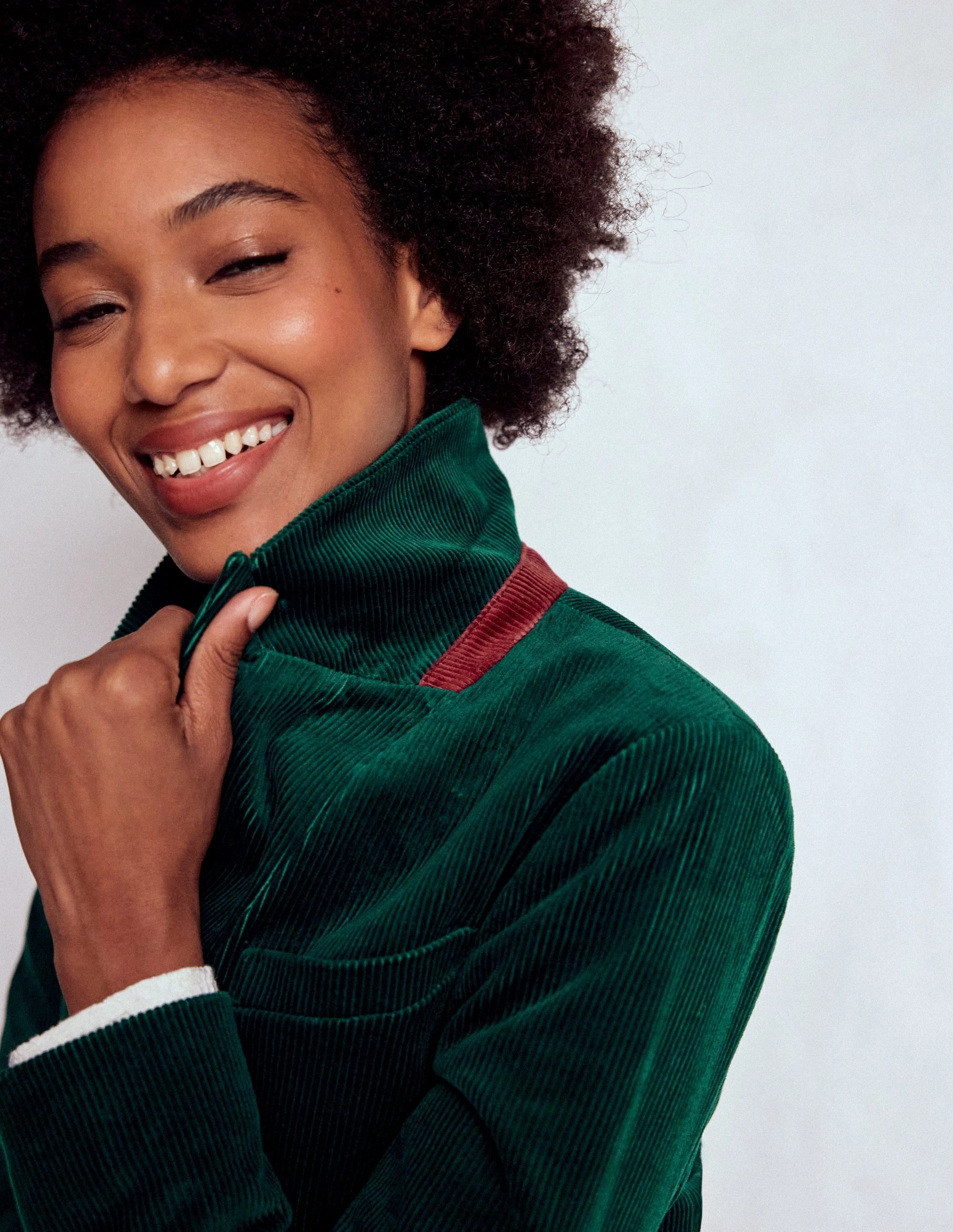 Hard Cover Stamford Cord Blazer-Fern
