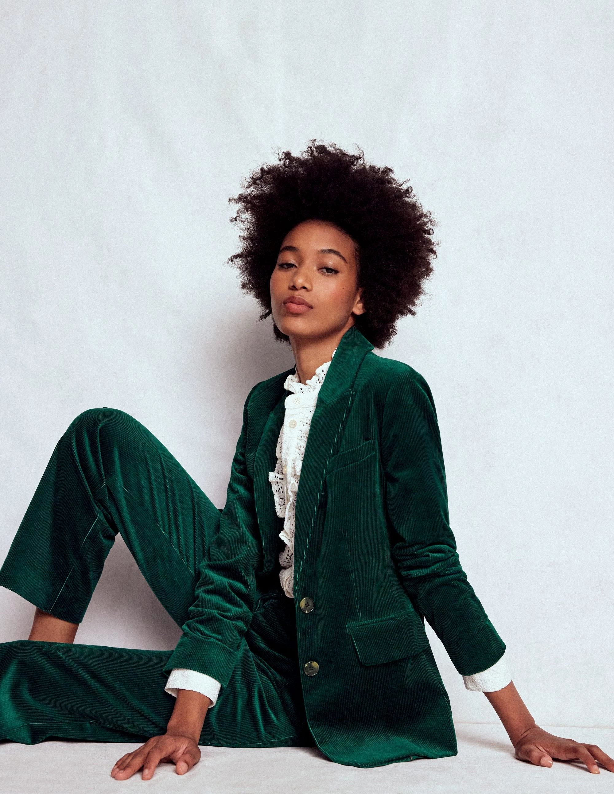 Stamford Cord Blazer-Fern Everyday Fit Style