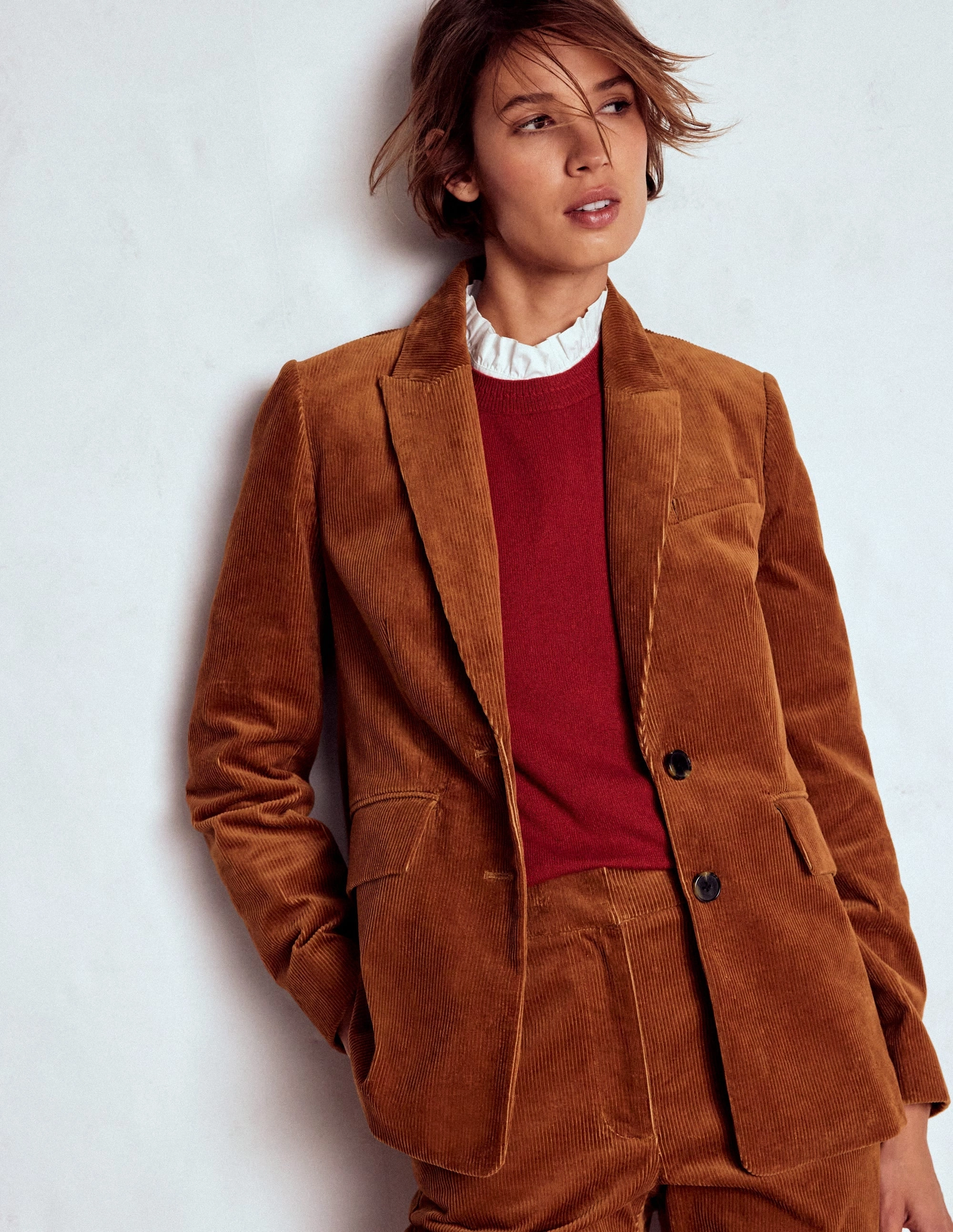 Dynamic flex Stamford Cord Blazer-Ginger