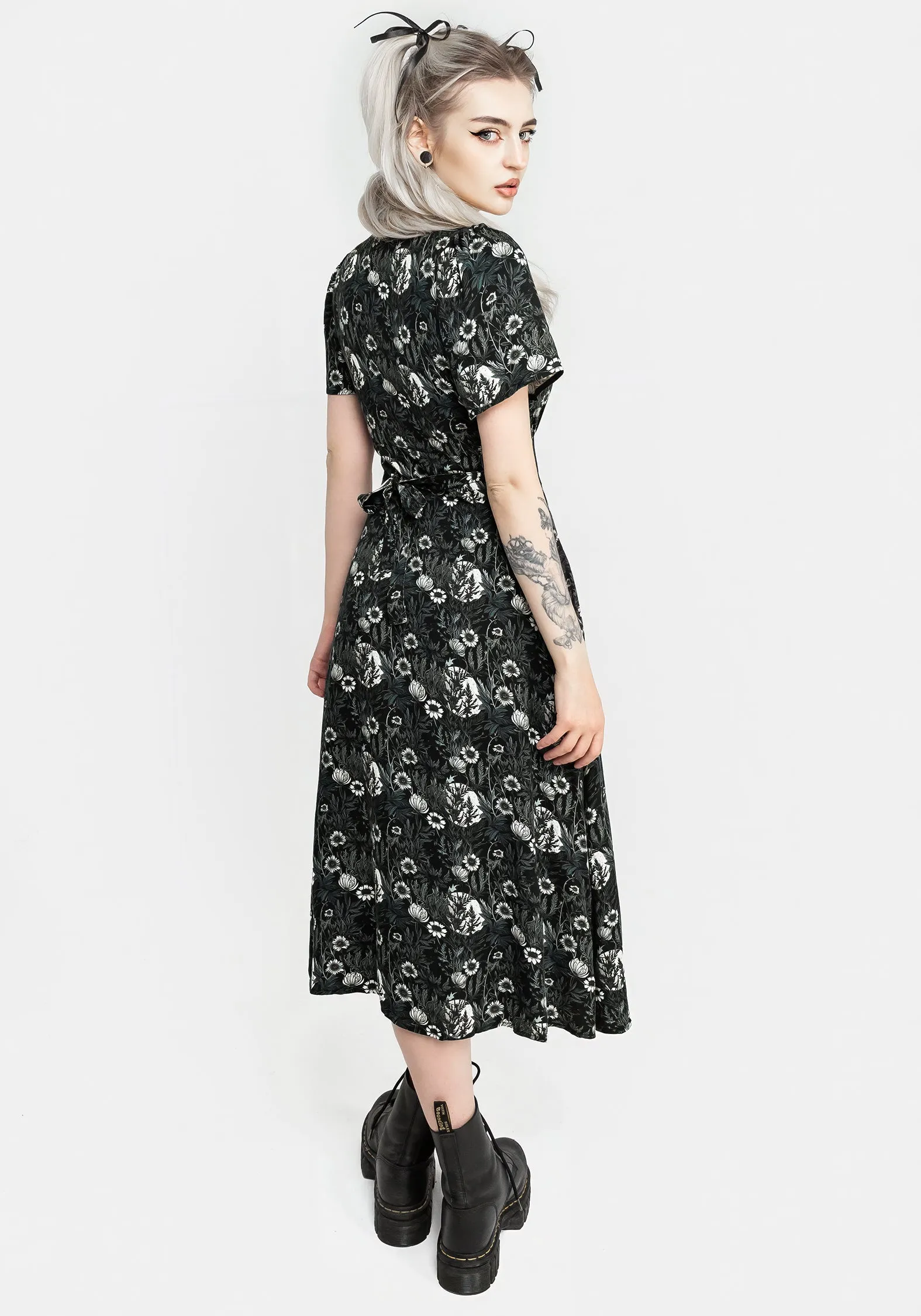 Nightbloom Button Up Midi Dress Clean Flow Water-resistant