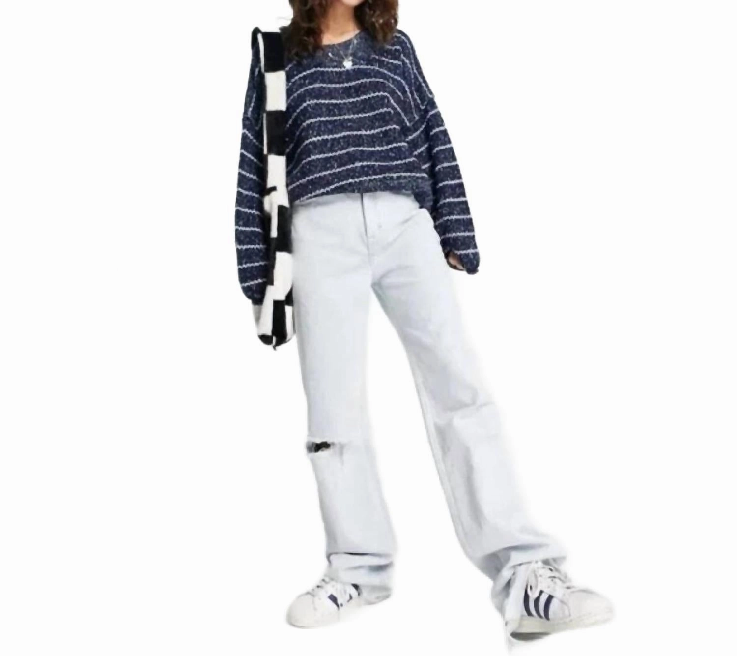 Odor Resistant Fabric Starlight Cropped Sweater In Blue