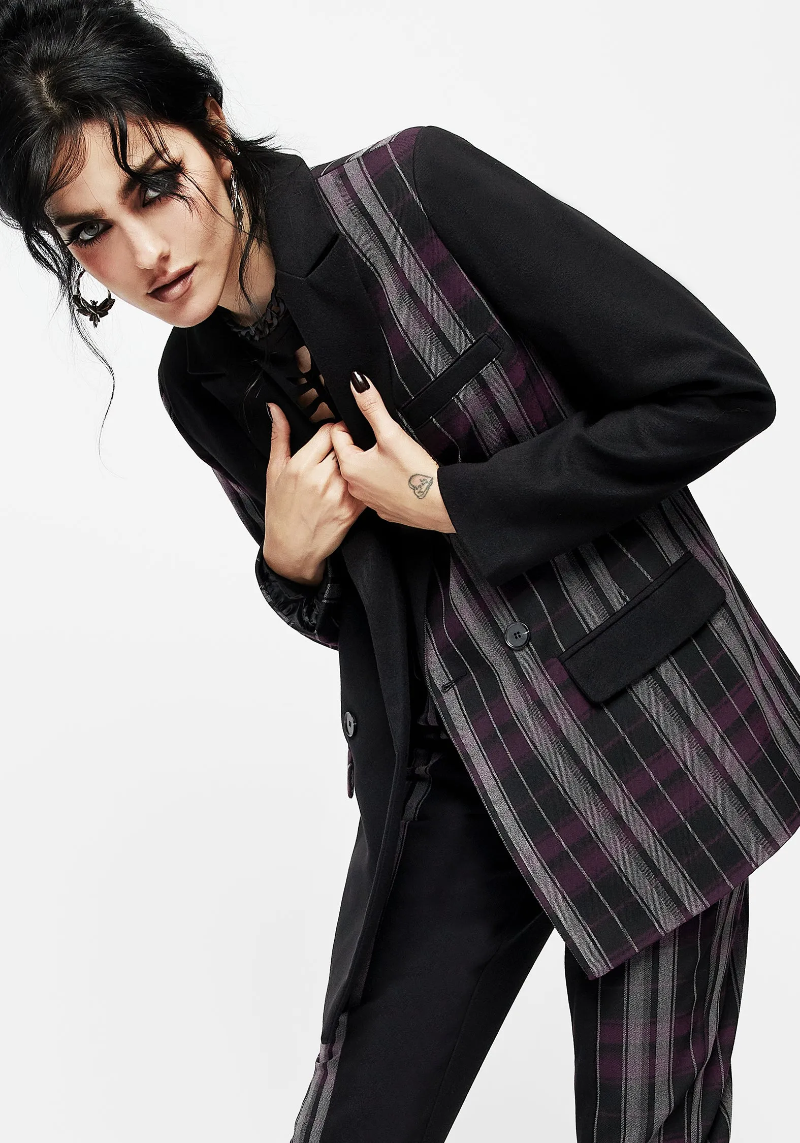 Gambit Spliced Check Blazer Quick Drying