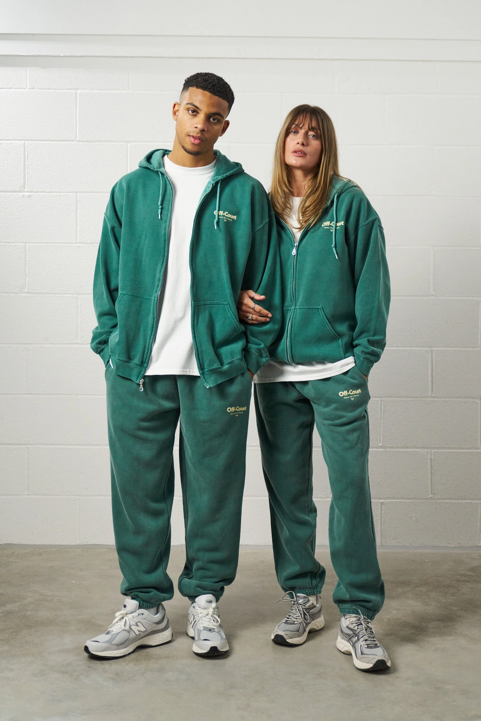 Reinforced Seams Vice 84 'Off-Court GSM' Zip Up Vintage Washed Hoodie - Forest