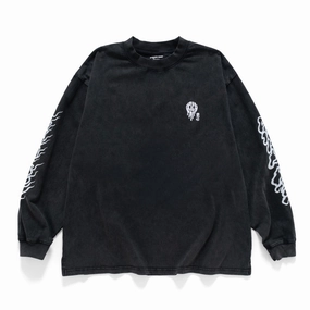(EX586) Melty Face Graphic Long Sleeve Tee Indoor Event