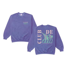 Club de Padel 'Retro' Vintage Washed Sweater - Lilac Versatile Style Cozy Vibes