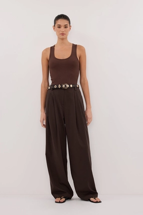 Light Design EDEN BITTER CHOC TAILORED PANT