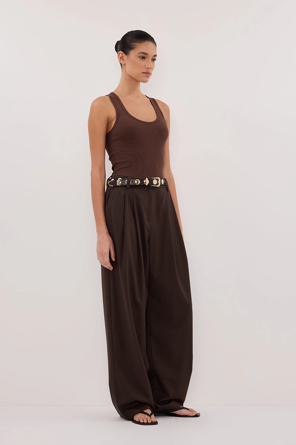 Classic Elegance EDEN BITTER CHOC TAILORED PANT