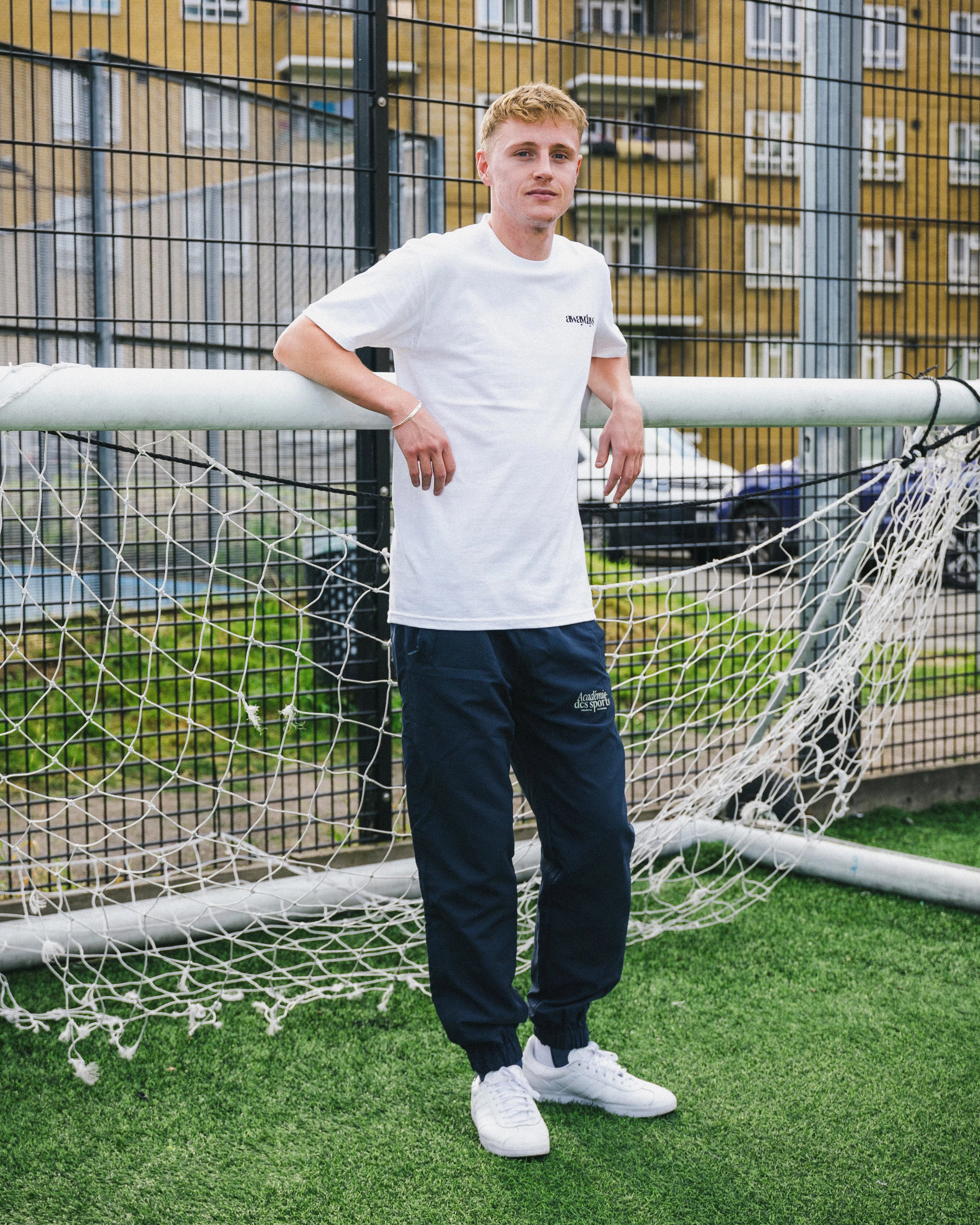 AwayDays 'Tropical Pitch' Tee - White Friction Free Inner Lining