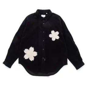 Winter Comfort (ST414) Sakura Patch Corduroy Shirt