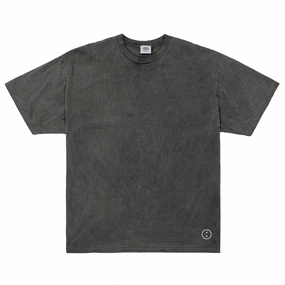 Essentials Vintage Washed Tee - Charcoal High Density Fabric Classic Layering