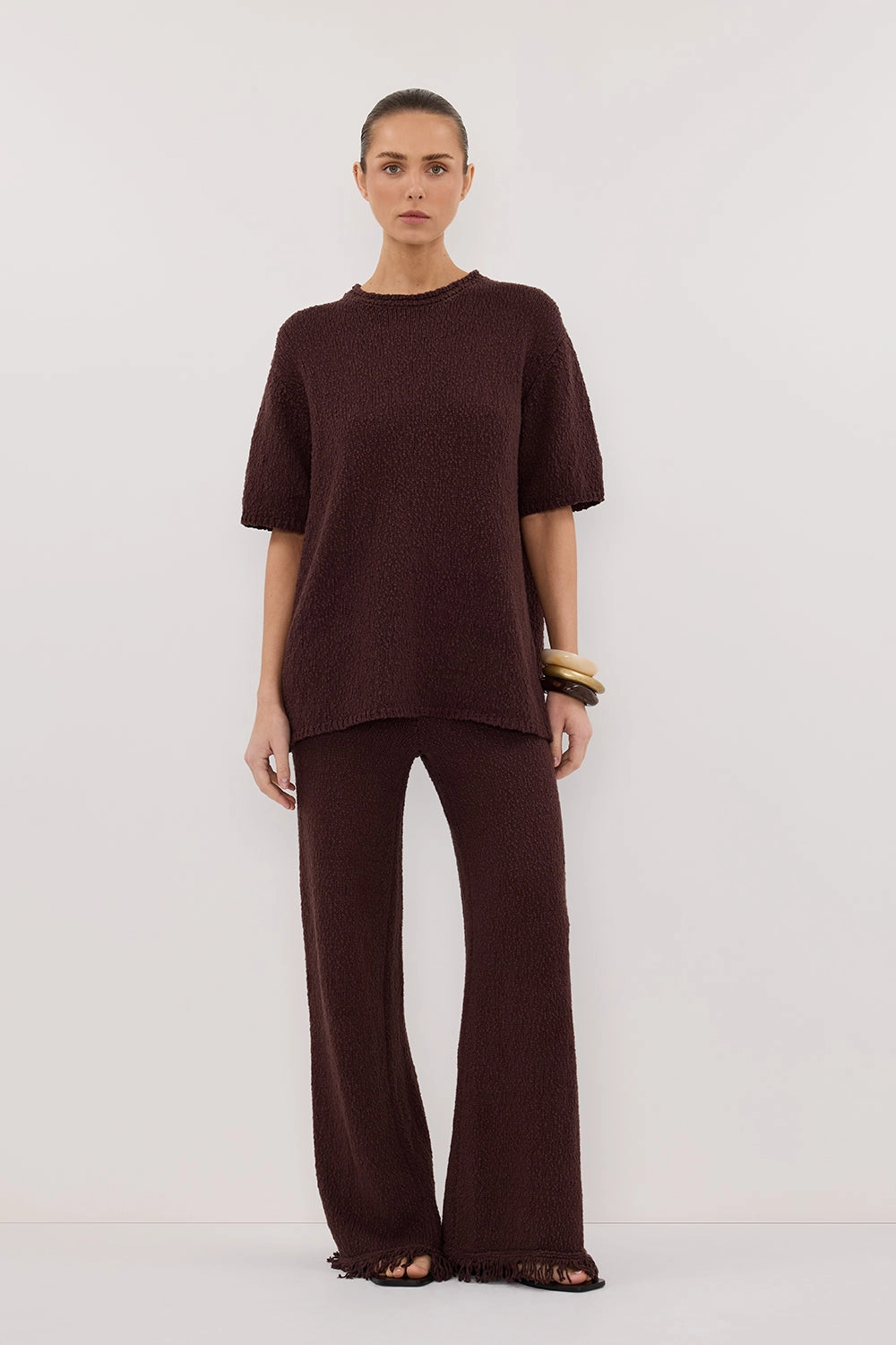 sporty wear SUE CHOC OVERSIZED KNIT TEE